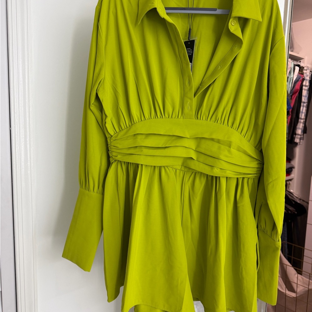 Fashion Nova Lime Green Blouse
